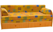 Диван-кровать Тёща-3,  на фото  цвет корпуса №2 - Ольха, ткань выведена, воспользуйтесь каталогом