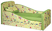 Детская кровать Микка, прилежание L. Ткань на фото снята с производства, воспользуйтесь каталогом.