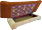 Ёмкость для белья дивана выполнена из ламинированных материалов.