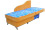 Спальное место детской кушетки Клёпа при трансформации в кровать составит 80х190 см.
