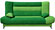 Диван Лодочка это габаритные размеры 110х195 см. На фото дизайн зелёный.
