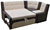 Угловой диван для кухни Уют-3, спальное место 100х175 см, наполнитель пенополиуретан.